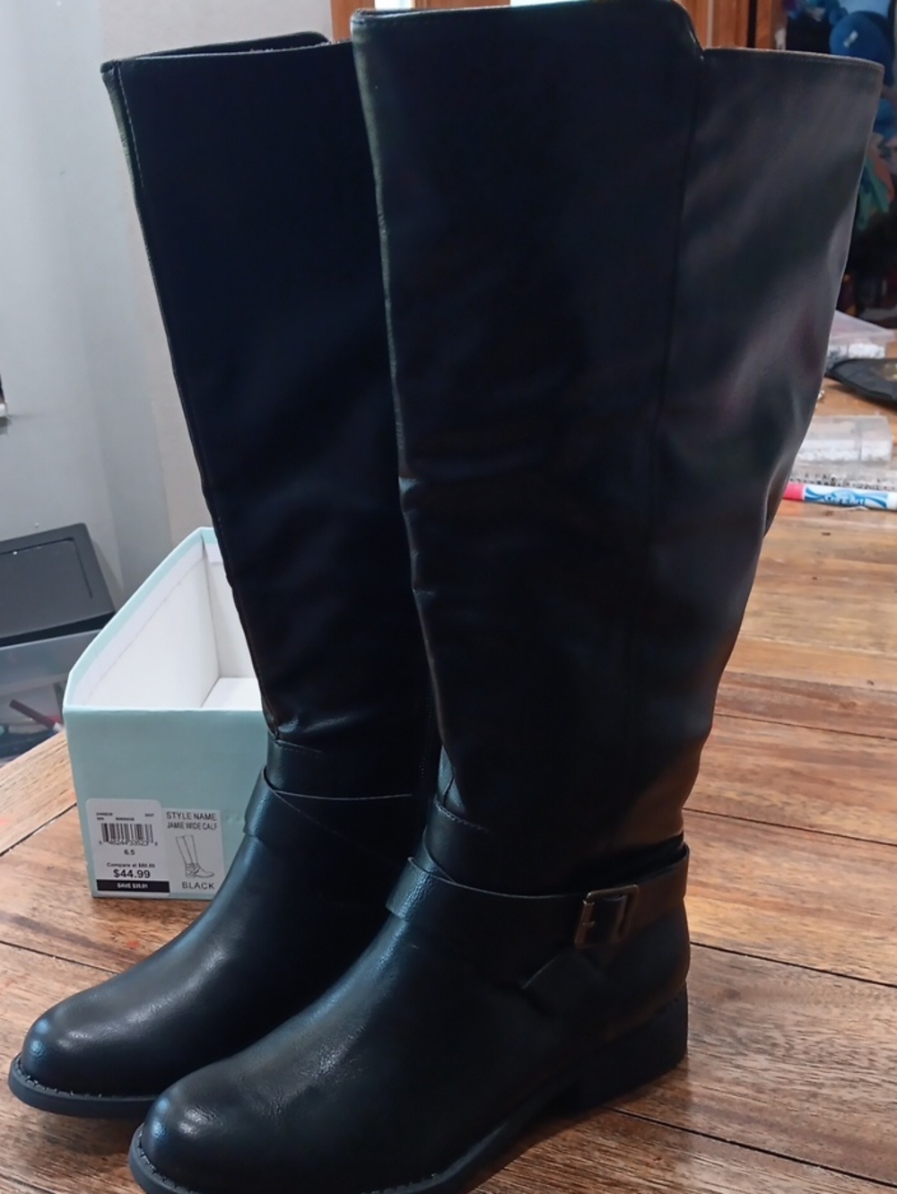 Blue Sol Black Women's Knee-High Riding Boots